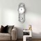 Homeroots 15" Silver Faux Crystal And Mirrored Glass Silent Analog Oval Wall Clock 635636 - alternate 6
