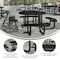 Flash Furniture Round Black, Polyethylene, Steel, 82.5 in L SLF-EMR46ADA-HL60L-BK-GG - alternate 5