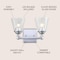 Jonathan Y Marion 12.75" 2-Light Hurricane Metal/Seeded Glass LED Vanity Light, Chrome JYL7433A - alternate 6