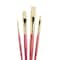 Princeton RealValue Brush Set, Natural Bristles, Short Handle Mixed Media Paintbrush, Pink, 4-Piece Set, 3PK PR9183 - alternate 2