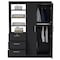 Homeroots 59" Black Three Drawer Dresser 524966 - alternate 1
