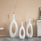 Uniquewise Set of 3 Frosted White Fiberglass Tall Floor Vase - Decorative Vase for Modern Home Decor QI004677.3 - alternate 6