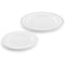 Elama 600 Piece Disposable Plastic Dinnerware Party Set for 100 Guests in White with Silver Trim 750124341M - alternate 8