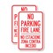 Signmission No Estacione Zona Contra Incendio, 18'' X 24'' 2 Signs, Heavy Gauge Aluminum, 2PK A-1824-2PACK-23848 - alternate 1