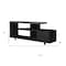 Homeroots 16in Black and Gray Open Shelving TV Stand 332885 - alternate 4