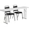 Flash Furniture Rectangle Folding Table, Foam, Metal, Plastic: Polyethylene, Vinyl Top, Black RB-1872-2-GG - alternate 1