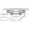Blickle Swivel Plate Caster, Solid Rubbr, 8", Brake, Caster Load Rating Range: Heavy-Duty LH-ALEV 200K-16-FI - alternate 3