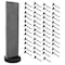 Azar Displays Charcoal Two-Sided Pegboard Floor Display On Revolving Studio Base with 50 6in Black Hooks 700780-CHA-6B50 - alternate 1