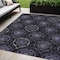 Homeroots 5' X 8' Purple Charcoal And Gray Medallion Washable Indoor Outdoor Area Rug 587717 - alternate 1