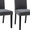 Homeroots Set of Two Dark Gray And Black Upholstered Polyester Dining Parsons Chairs 546393 - alternate 4