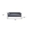 Homeroots 76" Dark Gray Sofa With Silver Legs 480907 - alternate 6