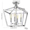 Jonathan Y Plains 12" 4-Light Modern Farmhouse Metal Open-Frame Pagoda LED Semi Flush Mount Mini Lantern, Chrome JYL7610C - alternate 6