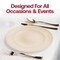 Smarty Had A Party 10.25" Ivory with Gold Rim Organic Round Disposable Plastic Dinner Plates, 120PK 930IVG-CASE - alternate 6