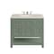 James Martin Vanities Breckenridge 36" Single Vanity, Smokey Celadon, w/ 3 CM Siberian Silestone Top 330-V36-SC-3SFR - alternate 1