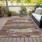 Homeroots 3' X 5' Orange Green And Gold Abstract Washable Indoor Outdoor Area Rug 612539 - alternate 6