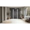 Vdomdoors Metal Double Doors Deux 1755 Black Enamel Opaque Black Glass 2 Sidelights and Top Transom Entry Mod DEUX1755DEXD-BLK-W14+72+14xH96+14-LH-O - alternate 4