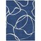 Homeroots 3' X 5' Navy Blue And Ivory Abstract Washable Indoor Outdoor Area Rug 597493 - alternate 9