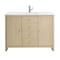 James Martin Vanities Gracyn 48 in. Single Vanity, Coastal Driftwood, w/ 3 CM White Zeus Quartz Top D125-V48-CSD-3WZ - alternate 1