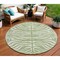 Homeroots 8' Artichoke Green And Ivory Round Animal Print Washable Indoor Outdoor Area Rug 600578 - alternate 1