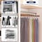 Serenelife Skirt and Pant Hanger with Adjustable Non-Slip Steel Clips, Premium Wooden, 360 degrees, 10PK SLWPHBR10 - alternate 3