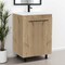 Homeroots 24" Oak And Black Wood Freestanding Bathroom Vanity With White Sink 543634 - alternate 3