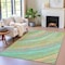 Homeroots 8' X 10' Teal Blue Pink And Peach Abstract Washable Indoor Outdoor Area Rug 631254 - alternate 6