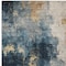 Homeroots 8' X 10' Blue Gray And Gold Abstract Washable Indoor Outdoor Area Rug 603050 - alternate 6