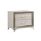 Homeroots 25" Silver And White Wood Lighted Two Drawer Nightstand 564664 - alternate 5