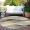 Homeroots 8' Gray Silver And Rust Round Abstract Washable Indoor Outdoor Area Rug 616756 - alternate 4