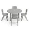 Flash Furniture 5 PC Plastic Activity Table and 4 Chairs Set, 10.5 in Seat Height-Soft Gray YU-YCX-0073-2-ROUND-TBL-SFTGY-E-GG - alternate 7