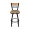 Holland Bar Stool Co Eleanor 36in Swivel Extra Tall Bar Stool, Black Wrinkle Finish, Medium Back and Canter Sand Seat 880 - alternate 6