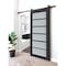 Sartodoors Sturdy Barn Door Frosted Glass 42x84 Solid Core Modern Interior VEREGIO7602BD-B-ANT-4284 - alternate 4