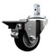 Service Caster 3'' Black Polyurethane Wheel Swivel 3/4'' Square Stem Caster with Brake SCC-SQ20S314-PPUB-BLK-PLB-34 - alternate 1