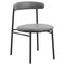 Leisuremod Lume Modern Dining Side Chair in Polyester with Black Steel Frame in Charcoal LC20CH - alternate 1