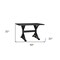 Homeroots 48" Black Solid Wood Trestle Writing Desk 516429 - alternate 3