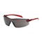Bouton Optical Rimless Safety Glasses with Red Temple, Gray Lens and Anti-Scratch / Anti-Fog Coating 250-45-1021 - alternate 1