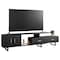 Leisuremod Avery TV Stand with MDF Cabinet and Powder Coated Steel Legs, Phantom Grey ATS69GR - alternate 1