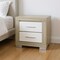 Homeroots 23" Natural And White Wood Square Two Drawer Nightstand 643691 - alternate 14