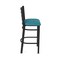 Holland Bar Stool Co 30" Stationary Bar Stool, Black Wrinkle, Graph Tidal Seat 40030BW022 - alternate 7