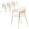 Leisuremod Axis Collection Modern Gold Dining Chair in Beige, 4PK ACG22BG4 - alternate 1