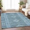 Homeroots 3' X 5' Blue Geometric Washable Indoor Outdoor Area Rug 607434 - alternate 8