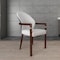 Leisuremod Opaline Series Elegant Wooden Dining Chair in Black Velvet and White, 4PK OC24BLW4 - alternate 6