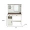 Homeroots 37" White Wood Lighted Mirrored Dresser 691718 - alternate 4