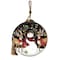 Homeroots Snowman and Reindeer in Holiday Lights Hand Painted Mouth Blown Glass Ornament 477551 - alternate 1