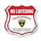 Signmission Bilingual No Loitering Shield Sign Polic, 6 inch X 6 inch, Vinyl Decal, 2PK SHI-D-2PACK-6-365 - alternate 1