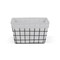 Homeroots 13" Black And White Fabric And Metal Basket 379833 - alternate 6
