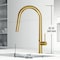 Vigo Greenwich Single-Handle Pull-Down Sprayer Kitchen Faucet with Touchless Sensor in Matte Brushed Gold VG02029MGS - alternate 2