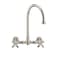 Whitehaus Collection Vintage III Plus Wall Mount Faucet with a  Long Gooseneck Swivel Spout, and Solid Brass Side Spray WHKWCR3-9301-NT-PN - alternate 3