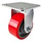 Hyw Products Heavy Duty Caster 4in Red Polyurethane on Cast Iron Wheel, Rigid 40-40R-A1-PC(R) - alternate 1