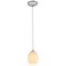 Access Lighting Brandy FireBird, Pendant, Brushed Steel Finish, White Firebird Glass 28023-1C-BS/WHTFB - alternate 1